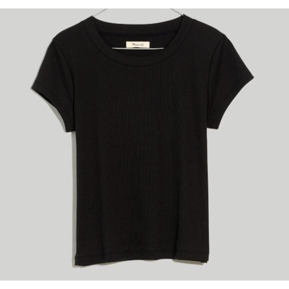 Madewell Tops - Madewell Women's True Black Plus Supima Rib Tee Size 1X